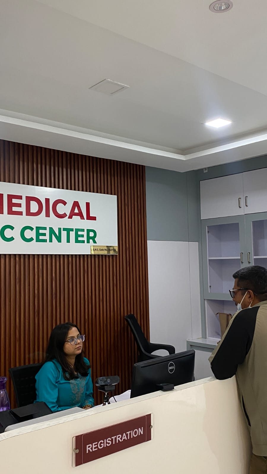 Pooja Medical Diagnostic Center — modern reception and diagnostic facility